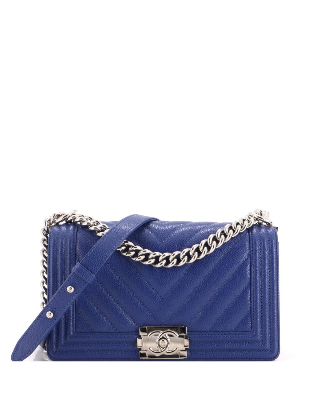 Chanel Boy Flap Bag Chevron Caviar Old #319000C47B